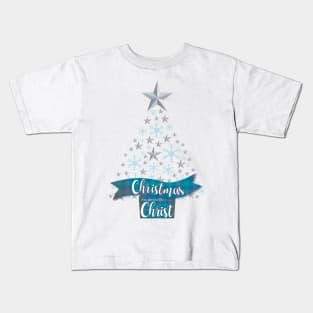 Christmas Begins with Christ Christmas Tree Kids T-Shirt